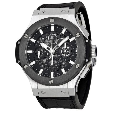 Hublot Big Bang Black Dial Black Rubber Strap 